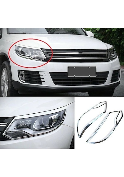 Vw Tiguan 2008 2010 Far Çerçevesi Abs Krom 2 Prç
