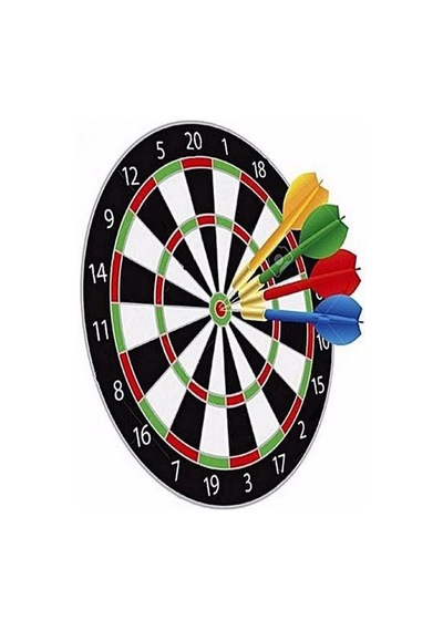 Ev Ofis Monteli 4 Oklu Dart Tahtalı Çift Taraflı Dart Seti