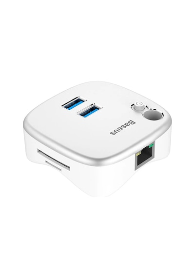 Baseus Çok Fonsiyonlu Notebook Adaptörü Hub Dual Usb 3.0 Rj45 Tf/sd- 5775 Renkli
