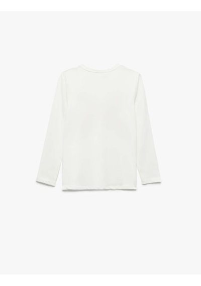 Koton Ekru Kız Çocuk Sweatshirt 6wkg10287ak Ekru