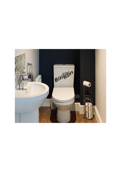 Bitirdi Bizi Bee Klozet Sticker Siyah