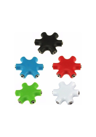 Stereo Çevirici - 3.5 Mm - 1 Giriş - 5 Çıkış - Yıldız Splitter -