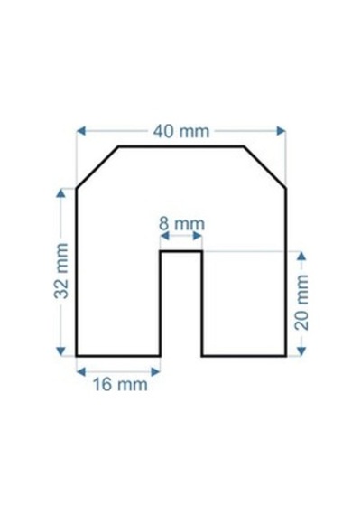 Puffyguard Profil Koruyucu U - Model U - 1 Metre - 40x32x20x8x16mm - Tip : G Bb