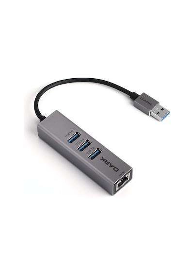 Dark Gigabit Ethernet Girişli 3 Port Usb3.0 Hub Dk Ac Usb332Gl