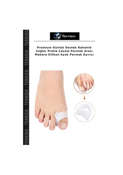 Premium Günlük Destek Rahatlık Sağlar Pratik Çözüm Parmak Arası Makara Silikon Ayak Parmak Ayırıcı