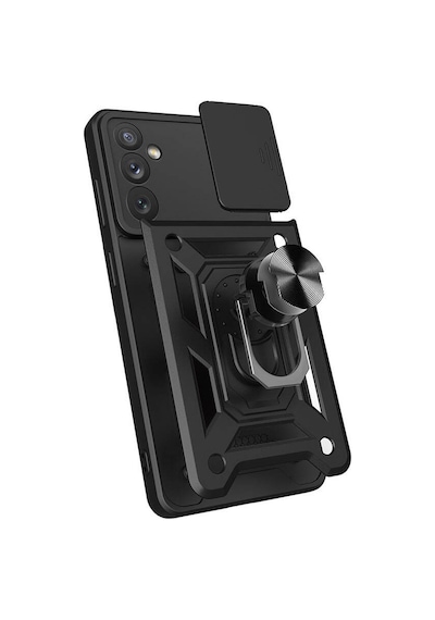 Samsung Galaxy A34 İle Uyumlu Kılıf Magnetik Standlı Kamera Korumalı Sürgülü Kapak