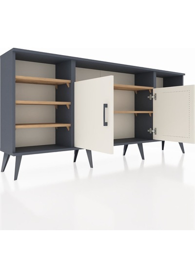 Arges Konsol 8 Raflı 2 Kapaklı 176x30x83 Antrasit-aytaşı/çam Aytaşı/çam Arges Konsol 8 Raflı 2 Kapaklı 176x30x83 Antrasit-aytaşı/çam Aytaşı/çam