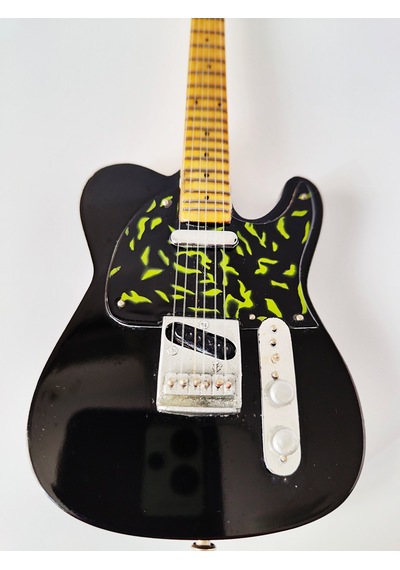 El Yapımı 1/4 Ölçek Minyatür Elektro Gitar Telecaster Black