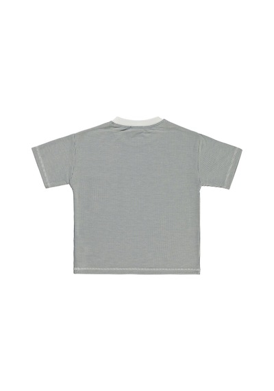 Civil Boys Karyoka Dikişli Cepli 6-9 Yaş Tişört - Mavi Açık İndigo