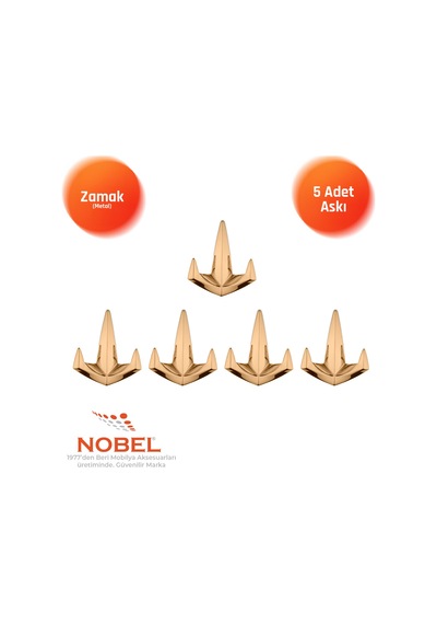 Datça Lüks Askı, Metal, Vestiyer Askı, 128 Gr, Dolap Askılık, Duvar Askılığı, Albrifin Vidalı 5 Adet