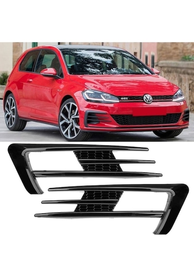 Vw Golf 7 Sis Farı Çerçevesi Piano Black 2012 2016 Normal Tampon