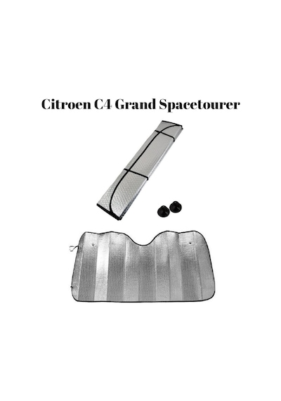 Citroen C4 Grand Spacetourer Uyumlu Ön Cam Güneşlik Perde Balonlu Metalize Alüminyum Katlanabilir 165x85cm Büyük Boy