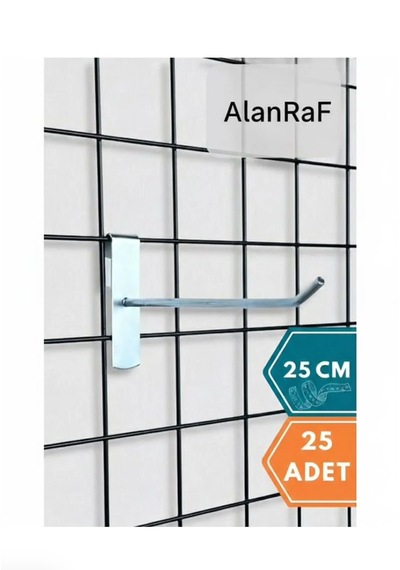 Alan Raf Alanraf 25 Adet Tel Pano Kancası, Aksesuar Kancası 25 Cm Gri