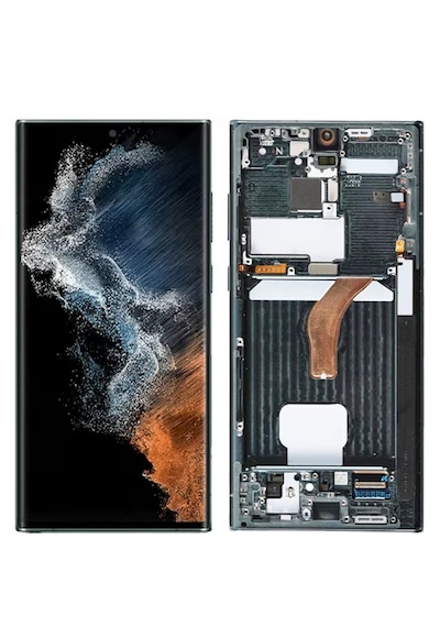 Samsung Galaxy Uyumlu S22 Ultra Sm-s908b Lcd Ekran Dokunmatik Çıtalı