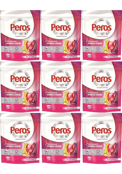 Pratik Matik Çamaşır Deterjanı Kapsülü - Tableti 234 Adet Renkliler 9pk 26