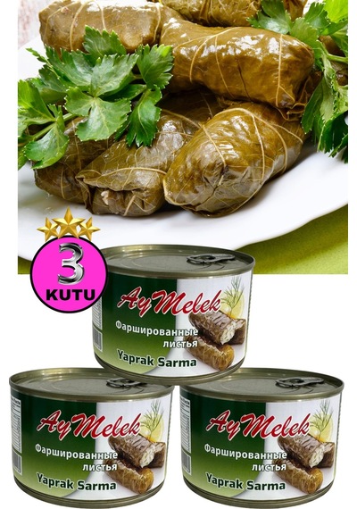 Yaprak Sarma 3 Kutu Yerli Üretim 400 Gr Doğal Besin Deposu Hazır Yemek