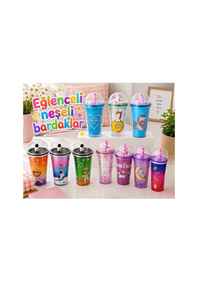 Unicorn Temalı Pipetli Bardak 450 Ml Pembe Renkli Çocuk Matara Şeffaf Kapaklı Bpa İçermez 4 Farklı Model Çok Renkli - Pembe&mor Tonlu Unicorn Temalı Pipetli Bardak 450 Ml Pembe Renkli Çocuk Matara Şeffaf Kapaklı Bpa İçermez 4 Farklı Model Çok Renkli - Pembe&mor Tonlu
