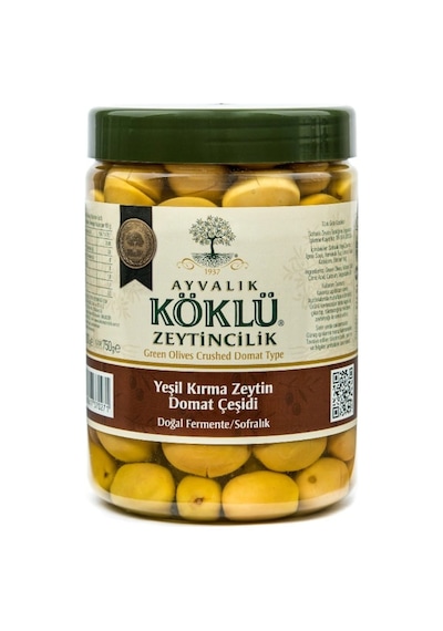 Ayvalık Köklü Zeytincilik Domat Yeşil Kırma Zeytin Pet 750 G