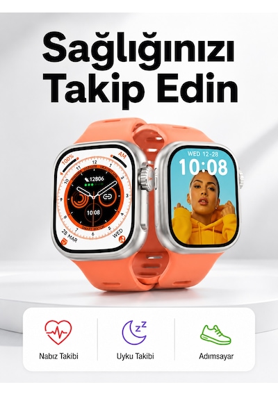 Akıllı Saat Nabız Ölçebilen Yeni Nesil Gps Ve Adımsayar Özelliği Kopya
