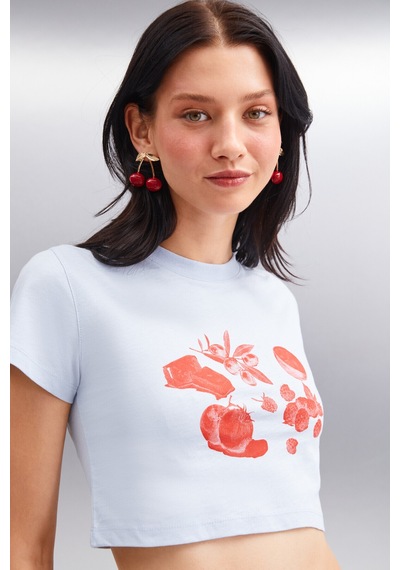 Ethıquet SERENE Kadın Mavi T-Shirt