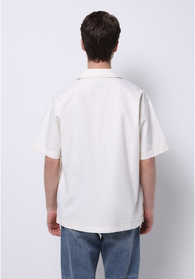 Colin's Colins Oversize Fit Klasik Yaka Düz Erkek Bej Kısa Kol Gömlek Cl1074791 Q1.v1 Dn44278 Denim