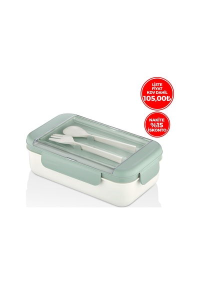 Storeşahin 2 Bölmeli Beslenme Kabı Şeffaf Kaşıklıklı Kapak Shn0720