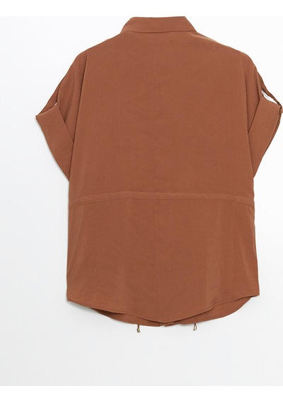 Lcwaıkıkı Classic Turuncu Oversize Modal Karışımlı Kadın Gömlek