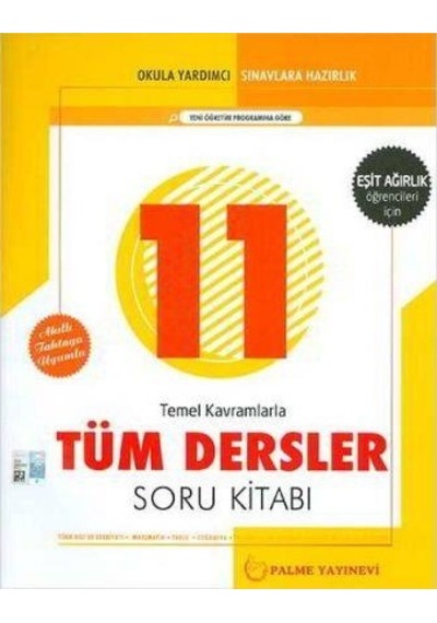 11.Sınıf Tüm Dersler Soru Bankası Eşit Ağırlık - Palme Yayın