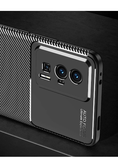 Xiaomi Poco F5 Pro Kilif Lens Karbon Tasarim Negro Silikon Kapak