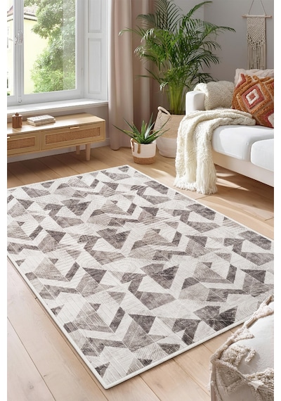 Villadia Home Textile Kaymaz Taban Modern Desen Halı Yolluk Leke Tutmaz Kolay Temizlenir Koridor Salon Yatak Mutfak Odası Vd4037kahve Kahve