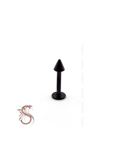 Solfera Vücut Piercing 11 Mm Siyah Renk Çene Dil P347 Siyah