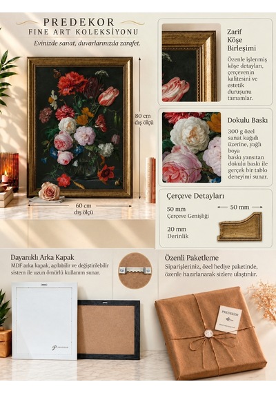 Dark Art Dark Floral Klasik Sanat Eseri Hollanda Altın Çağı Yağlı Boya Görünümlü Dokulu Baskı Tablo - 60x80cm Vintage Altın Çerçeveli 50x70cm Baskı Lüks Dekoratif Duvar Sanatı Dark Art Dark Floral Klasik Sanat Eseri Hollanda Altın Çağı Yağlı Boya Görünümlü Dokulu Baskı Tablo - 60x80cm Vintage Altın Çerçeveli 50x70cm Baskı Lüks Dekoratif Duvar Sanatı