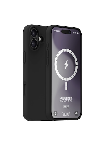 Apple Uyumlu iPhone Buff 16 Plus Magsafe Rubber Fit Silikon Kılıf Black