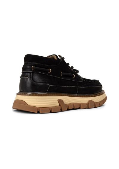 Deery Erkek Hakiki Nubuk Siyah Sneaker - 25550msyhc01 Siyah