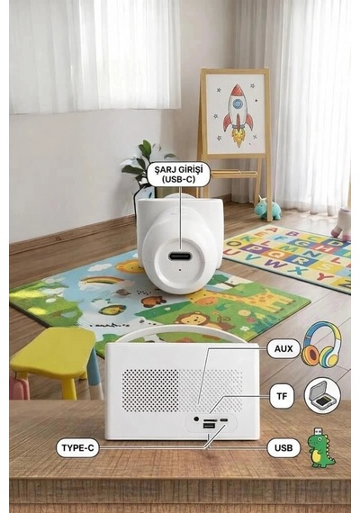 Özel Üretim Torima Bluetooth Hoparlör Kıdmıc-06 Beyaz Kutlama Çocuk Kablosuz