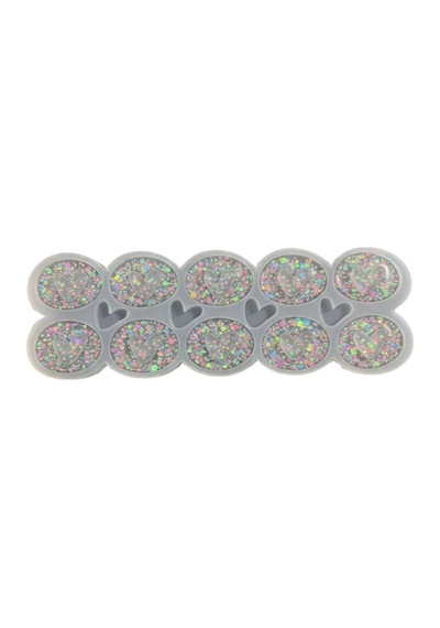 Tahtakale Toptancı Epoksi Silikon Kalıp Çoklu Kalp Anahtarlık Kalıbı Oval Ortası Boş Kalp Kolye Kalıbı 4.5x3.4 Cm