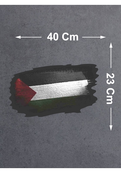 Filistin Bayrak Sticker - Araba Oto Motosiklet Karavan Sticker - 02510 40x23 Cm
