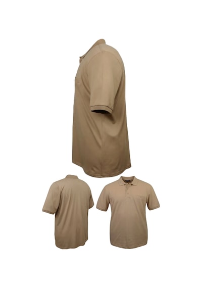 Erkek Büyük Beden 115 - 175 Kilo Arası Uygun Bedenli Likralı Pike Polo Yaka Cepli Tişört Bej Erkek Büyük Beden 115 - 175 Kilo Arası Uygun Bedenli Likralı Pike Polo Yaka Cepli Tişört Bej