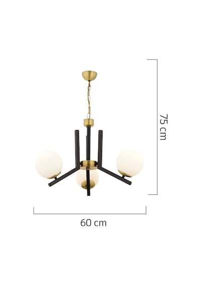 Morgan 3 Lü Eskitme Siyah Modern Yatak Odası Mutfak Oturma Odası Salon Avize