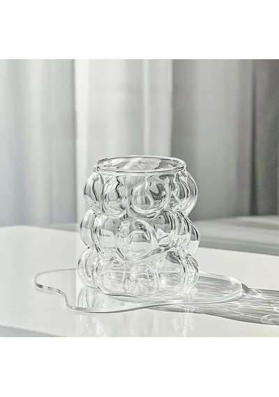 2 Adet 300 Ml Üzüm Desenli Borosilikat Bardak, Termisil, Bulut Desenli, Isıya Dayanıklı, Şık Ve Fonksiyonel İçecek Bardakları Kulpsuz çok renkli