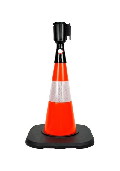 10 Adet Pvc Trafik Konisi 50 Cm Reflektifli Ağırlıklı Trafik Dubası Seti-3549