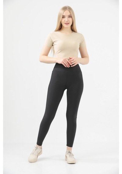 Winmoda34 Kadın Korse Tayt Push Up Yüksek Bel Geniş Kemer Siyah