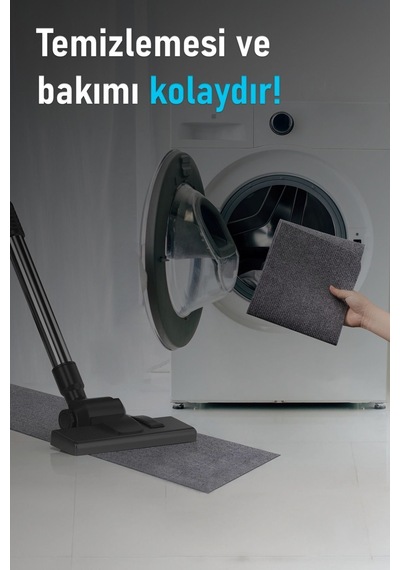 Halifleks Yapışkan Tabanlı Merdiven Basamak Paspası Rip Halı Kaymaz Tabanlı - Füme Null