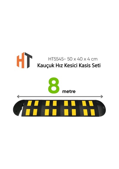 Kauçuk Hız Kesici Kasis Seti 50 X 40 X 4 Cm - Eko - 8 Metre