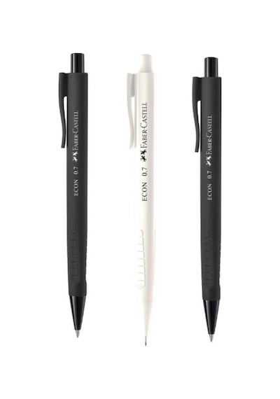Faber Castell Econ Urban Versatil Kalem 0.7 / 2 Siyah + 1 Beyaz Siyah
