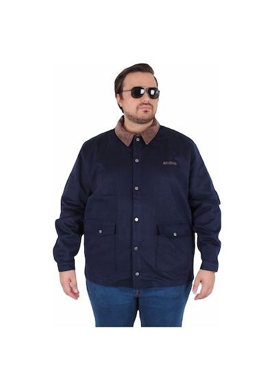 Mocgrande Büyük Beden Gabardin Mont Chaqueta Abrigo 25902 Lacıvert Lacivert