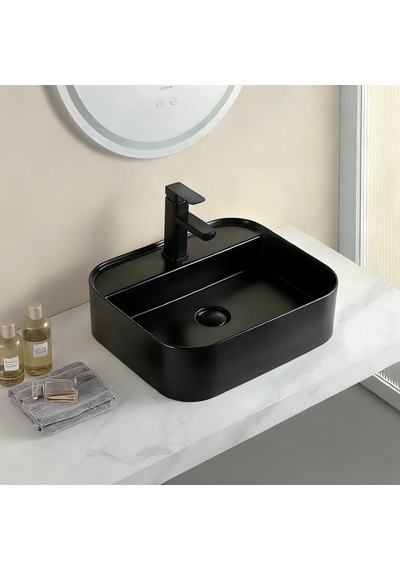 Ey-4720ms Mat Siyah Tezgah Üstü Lavabo