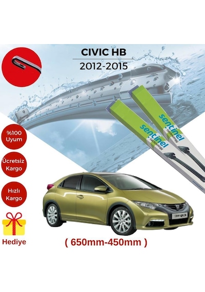 Honda Civic Hb Silecek Takımı 2012-2015 65-45 Honda Civic Hb Silecek Takımı 2012-2015 65-45