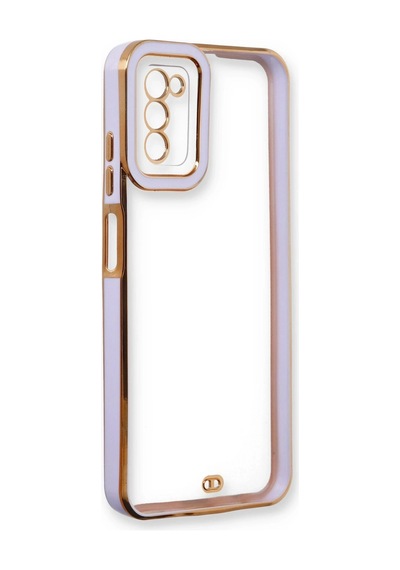 Cosmotex Newface Samsung Galaxy Uyumlu  A03s Kılıf Liva Lens Silikon - Lila