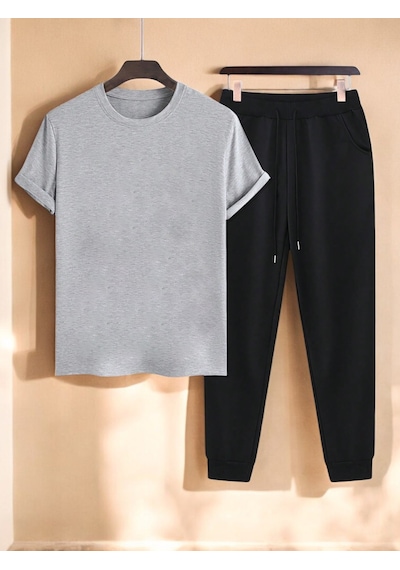 Uyguntarz Unisex Rare Breed Baskılı Eşofman Takımı Gri